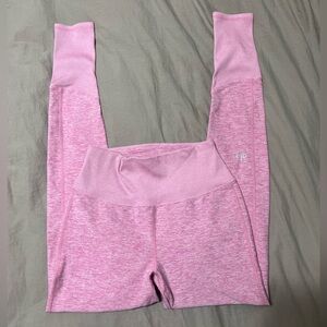 ALO Pink Heather Ribbed Leggings